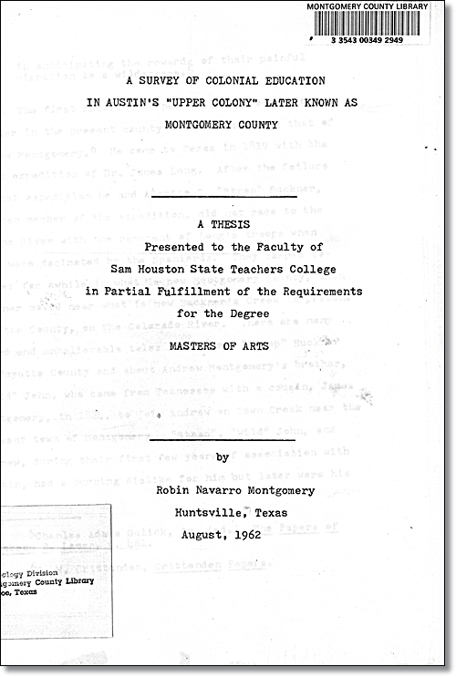 1962 Robin Montgomery Thesis - Introduction of Andrew Montgomery